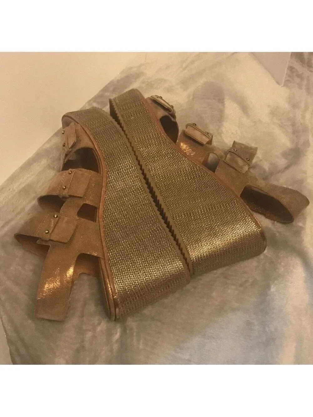 DONALD PLINER Slingback Wedge Sandals 9.5M